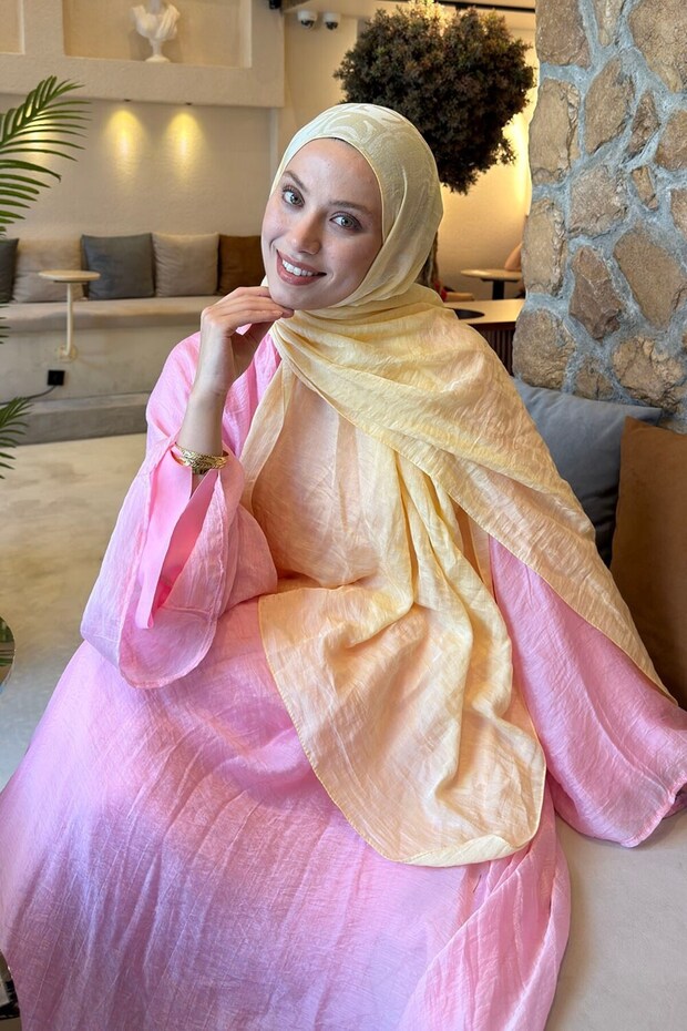 Cc Pattern Aura Cotton Jacquard Shawl Yellow