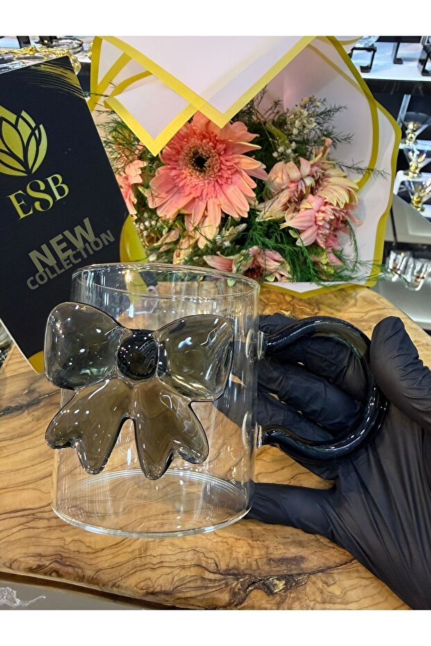Glass Mug with Bow