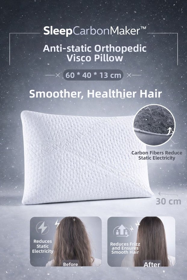 Home Static Electric Putter Orthopedic Visco Pillow 60*40*13 Flatter, Healthier Hair