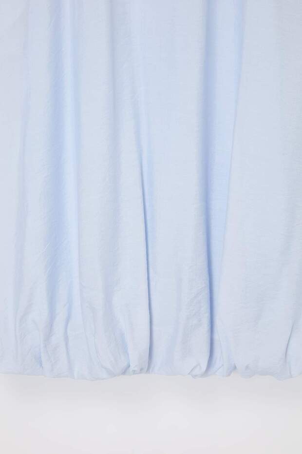 Mavi Bisiklet Yaka Askılı Arkası Fermuarlı Uzun Tulumlu Elbise TDRSS26EL00078 - 2