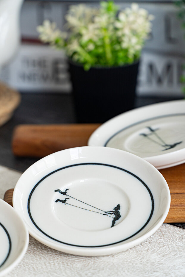 Knot 6-Piece Porcelain Tea Plate Set