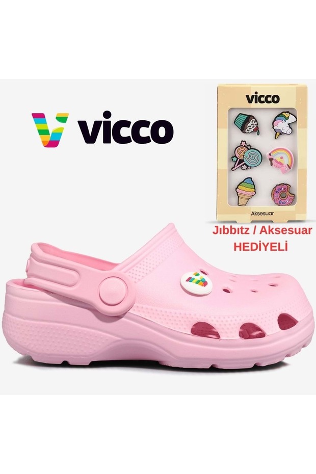 Didim Jıbbıtz Orthopedic Unisex Children's Slippers with Accessory Gift Pink