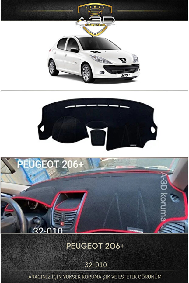 Peugeot 206 Front Dashboard Dashboard Protector Cover/Carpet Replacement Part