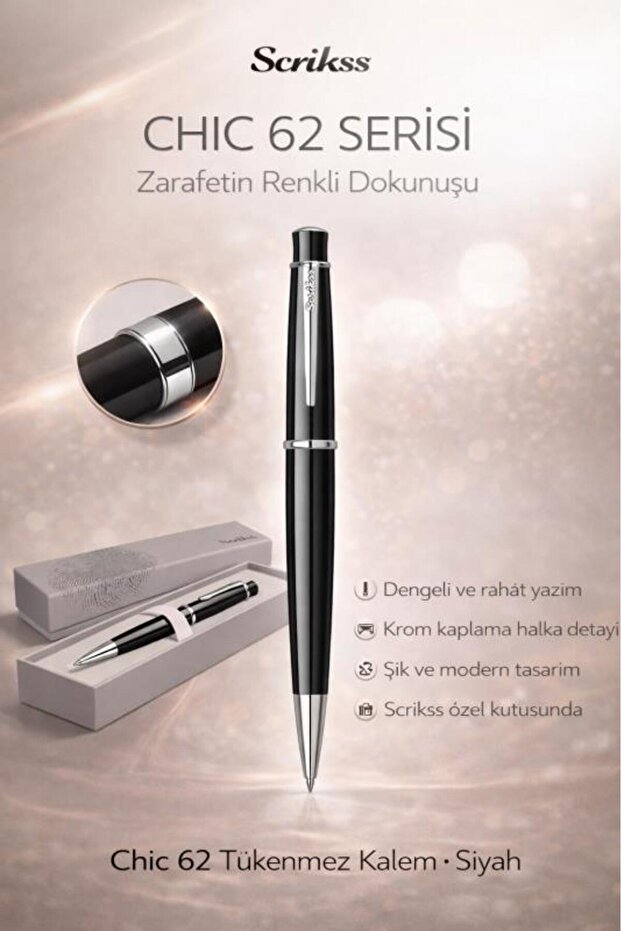 Chic 62 Tükenmez Kalem Siyah - 1
