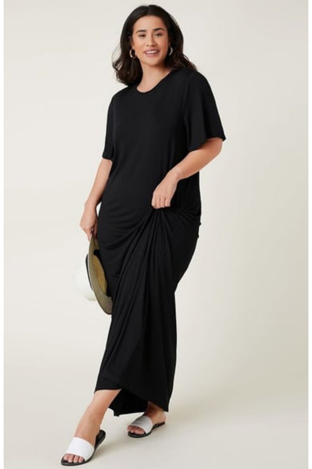 Maxi Boy Casual Women's T-Shirt Comfortable Oversized Long Dress – K12 241