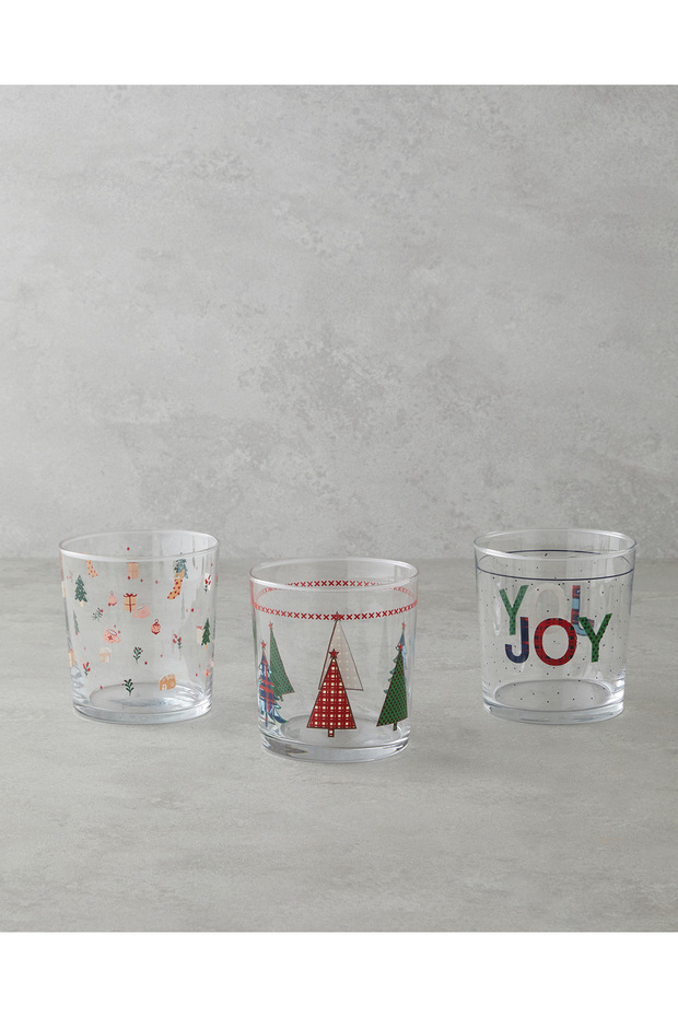 Cheery Glass 3-Piece Set 380 ml Red - Green