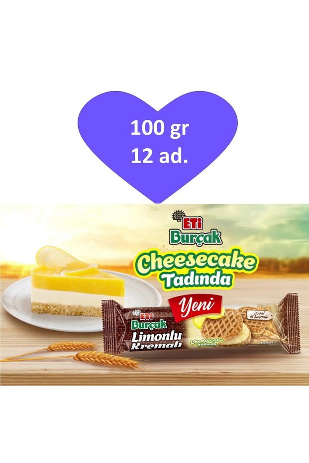 Burçak Lemon Cream Cheesecake Taste 10 Gr 12 Pieces Fabulous Taste
