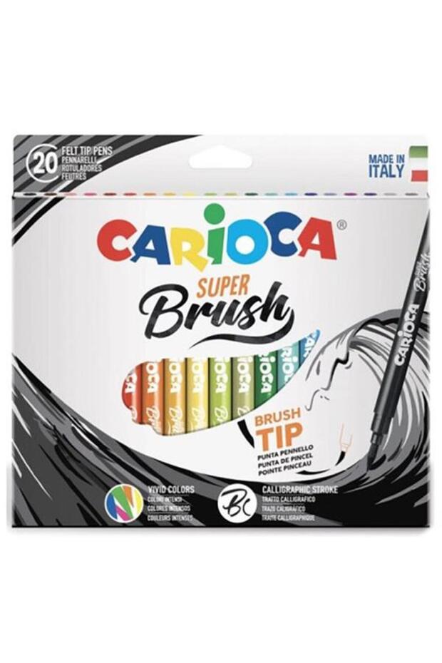 Super Brush Brush Tip Marker Pen 20 Colors