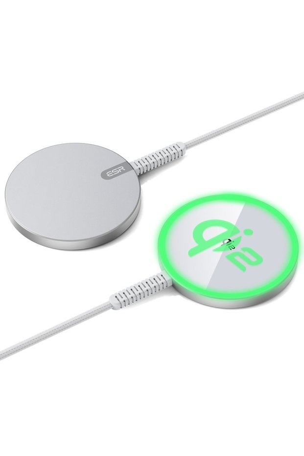 MagSafe Compatible Wireless Charger - HaloLock - Silver