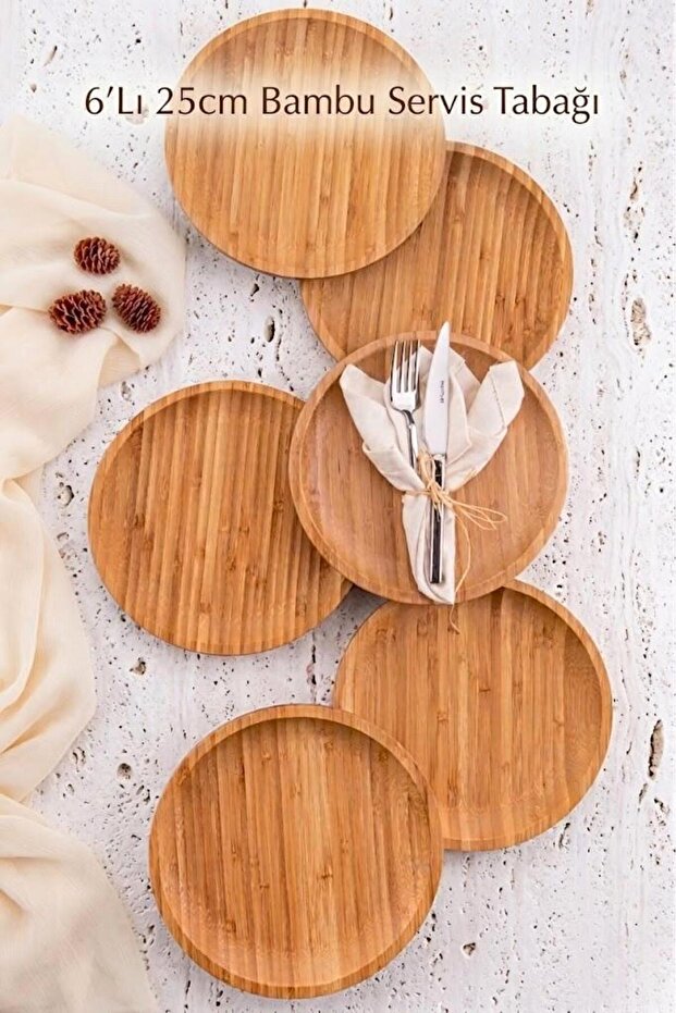 Penne Serving Plate Round 25 cm - Set of 6