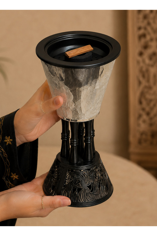 مبخره دائري اكرلك علئ اسود حجم وسط راقي