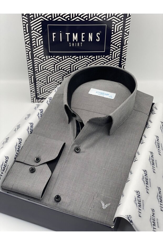 Classic Long Sleeve Filafil Pitikareli Swift Gift Boxed Men's Shirt Fs-001263 - Black White