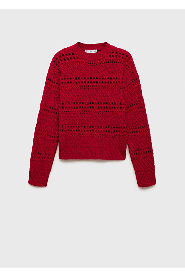 Durchbrochener Strickpullover - 3