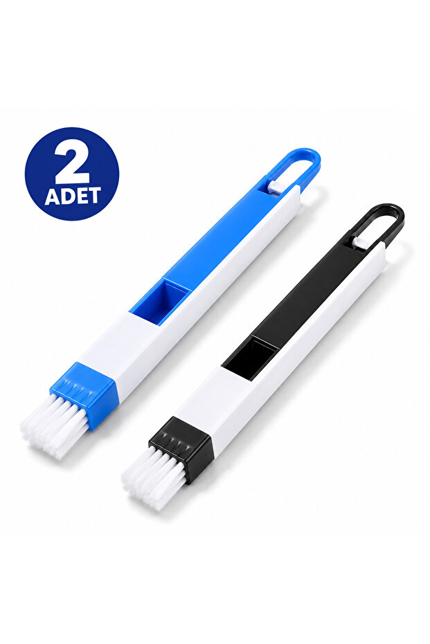 2 Multi-Purpose Detail Cleaning Brushes | Window Rail Keyboard Stove Edge Cleaner Brush Set
