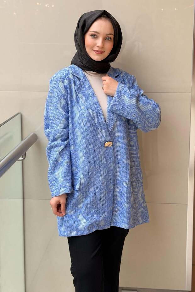 Patterned Mesh Jacket