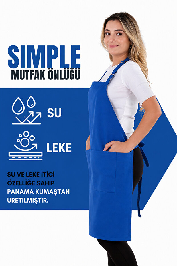 Simple kitchen apron with adjustable strap - 2