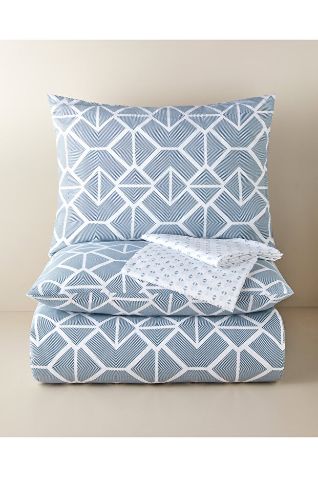 Triweave Easy-Iron Double Duvet Cover Set with Sheets 200X220 cm Green