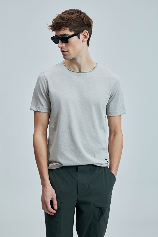 Junya Erkek Basic Tişört Bej - 3