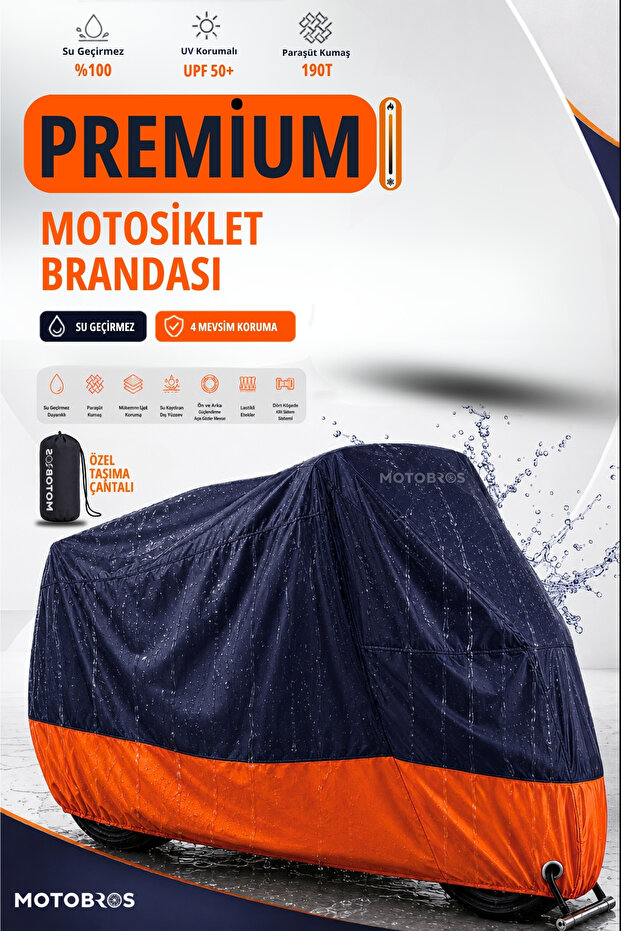 Motorcycle Falcon Mexico Lux Premium Parachute Fabric Tarpaulin Waterproof Permanent Use