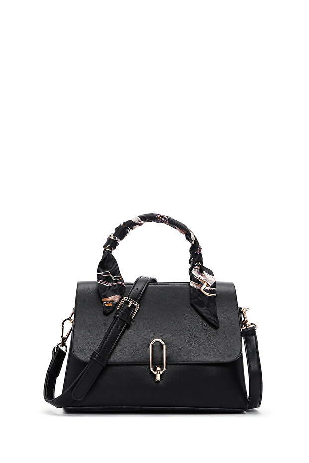 Women's Black Long Strap Accessory Shoulder Bag 26Pbd280018