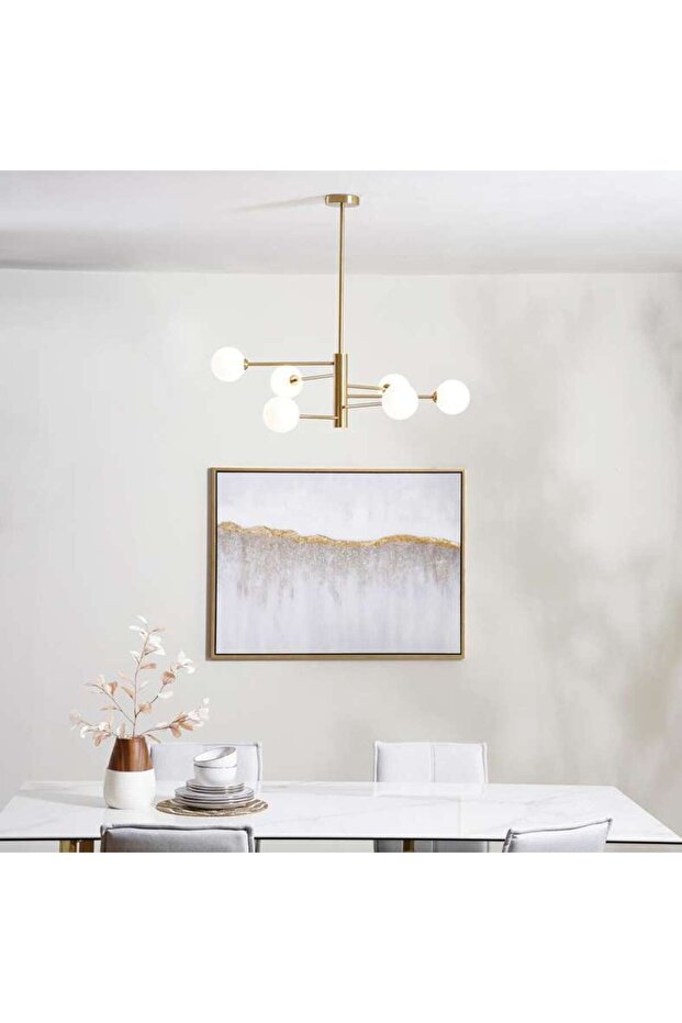 Gobert 6-light G9 Chandelier 90x25cm - Brass