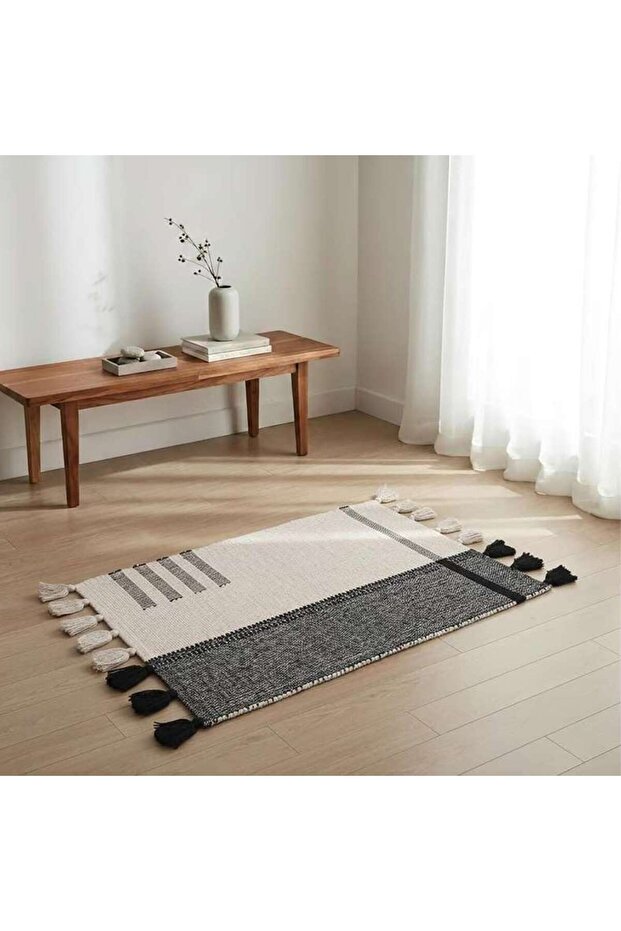 Larisa Cotton Dhurrie 60x90cm - Black