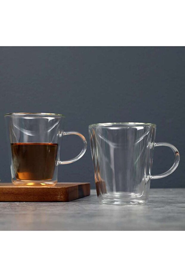 NEOFLAM DOUBLE WALL S/2 TEA MUG SET CLEAR 250ML