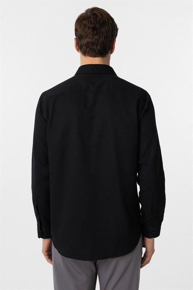 Square Cuff Regular Dobby Shirt - 4