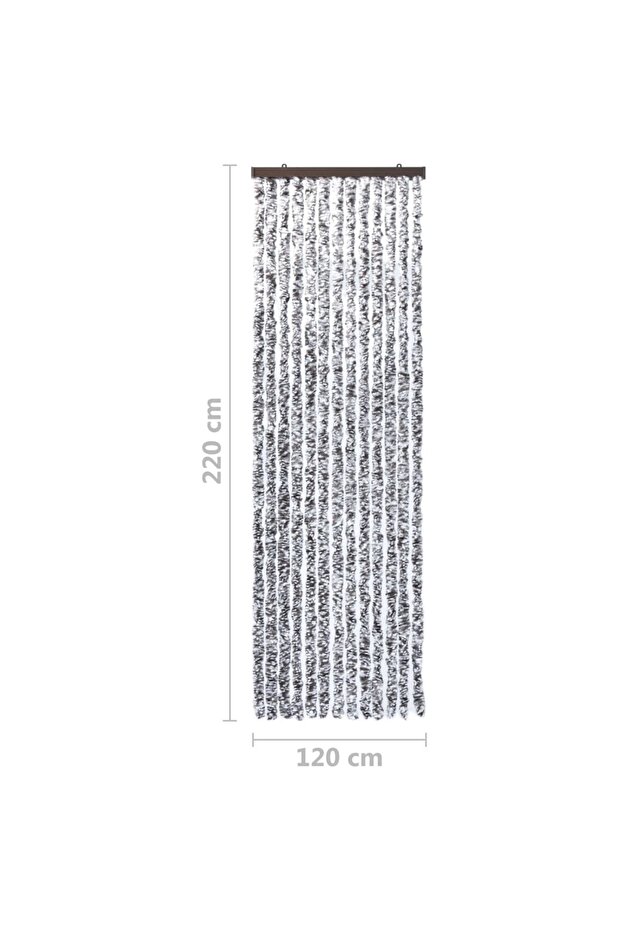 Perdea pentru insecte, maro și bej, 120x220 cm, Chenille - 8