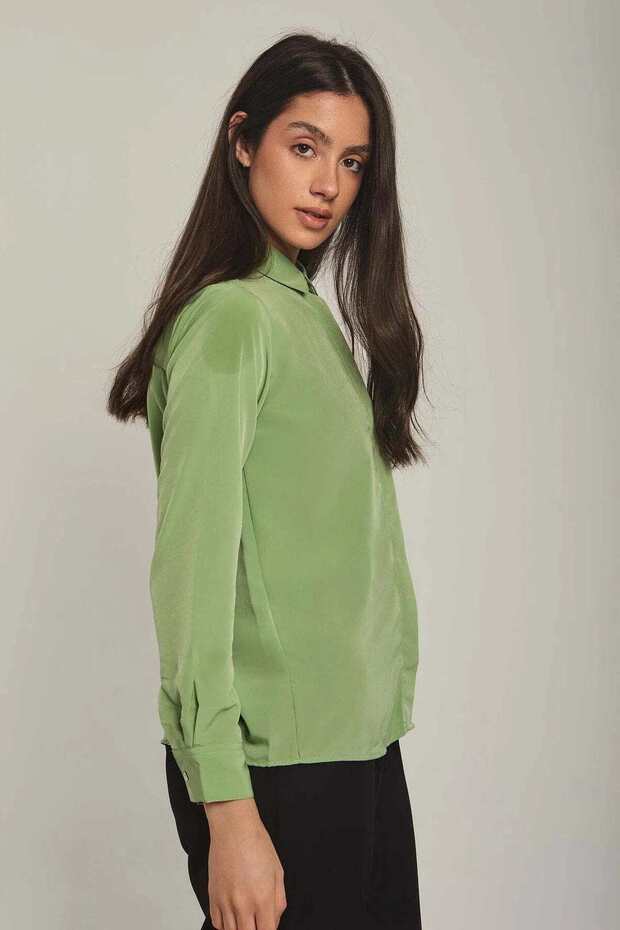 Solid Shirt Top - 4