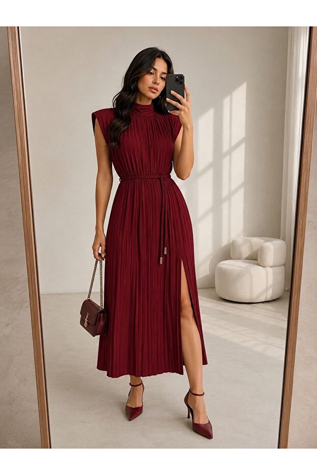 Women's Sleeveless Pleated Dress