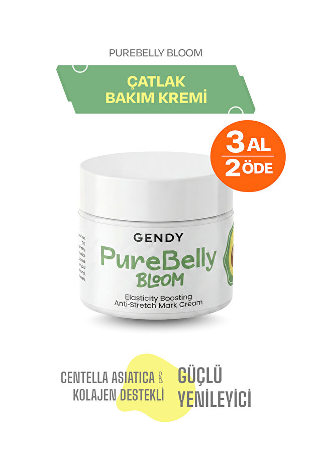 Purebelly Bloom - Firming Stretch Mark Cream for Pre and Post Pregnancy, Abdominal Area 100 ml