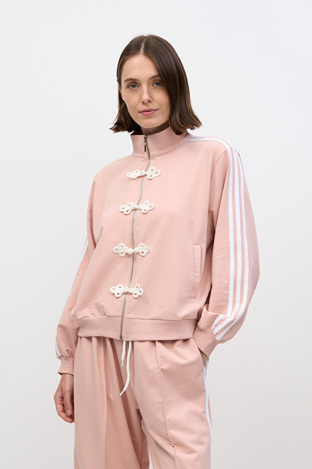 Retro Striped Tracksuit Set - 3
