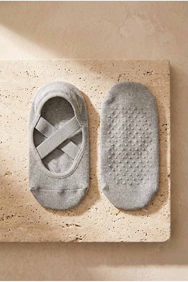 Asta Yoga Children's Invisible Socks Silver
