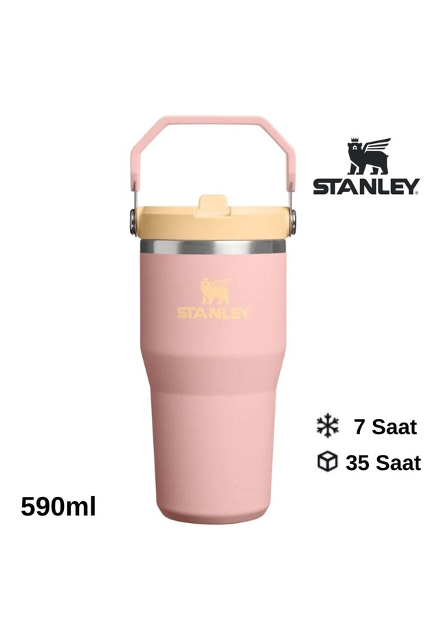 Buz Akışı ™   Flip Straw 2.0 Bardak 0.6L / 20oz Şeftali Gülü