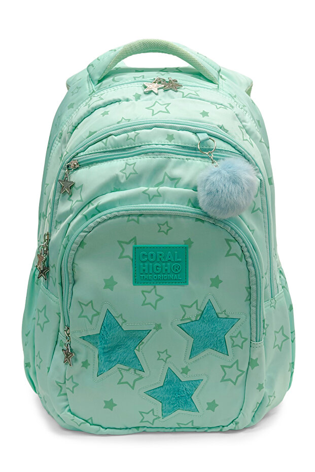 Star Patterned School Backpack 24465 - 1