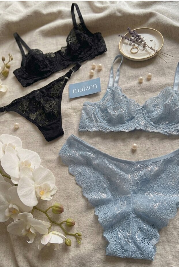 مجموعة الدانتيل Underwire Bralet - 2