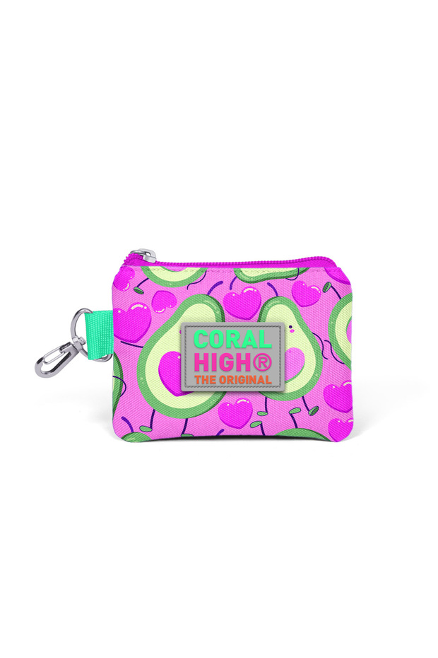 Kids Light Pink, Aqua Green Avakoda Patterned Coin Purse 21809