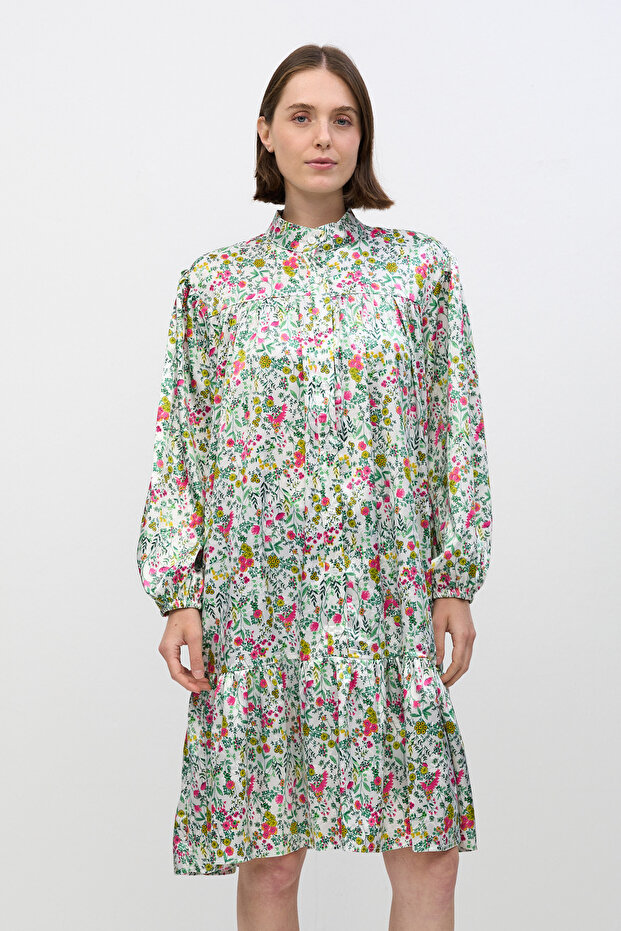 BELTED BUTTONED DRESS - 3