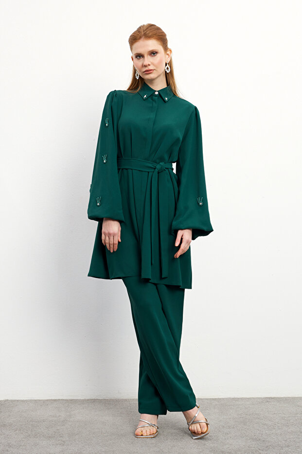 Leora Tunic Trouser Set - Emerald - 5
