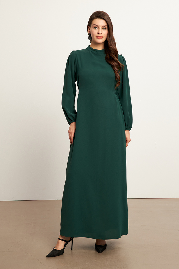 Φόρεμα Nevra Sashed - Emerald - 1