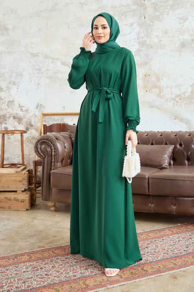 Φόρεμα Vera Sashed - Emerald - 4