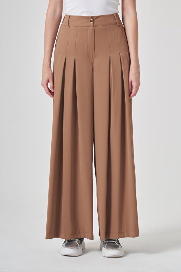 Women's Palazo Trousers Camel 31361