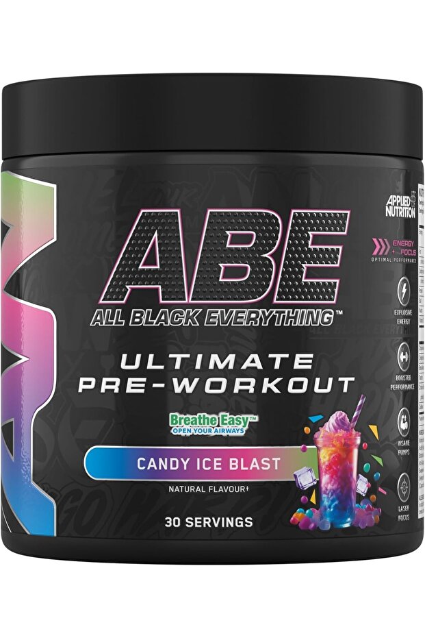 ABE Pre Workout Food Supplement, Candy Ice Blast, 375 Gm