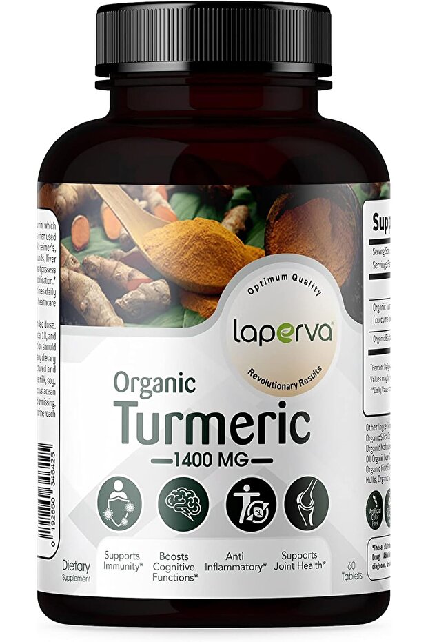 Organic Turmeric, 1400 Mg, 60 Tablets, Immune System Support, Joint Support
