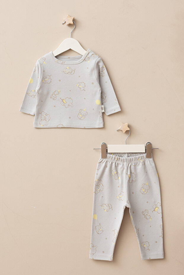 Baby 100% Cotton Interlock 2-Piece Top and Bottom Pajama Set