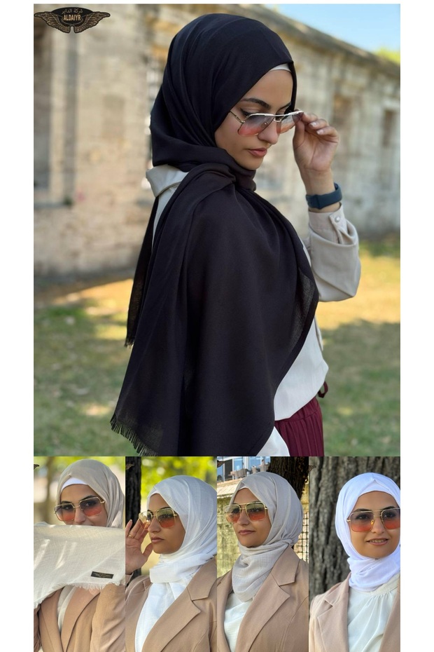 شال قطني بخمسة أشرطة