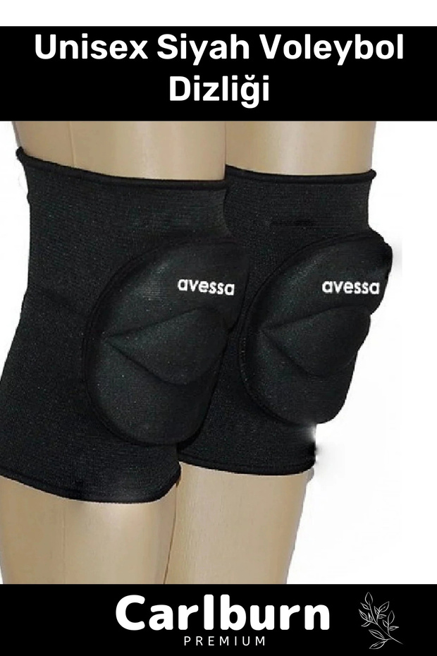Deluxe Custom Made Protective Unisex Black Double Volleyball Knee Pads