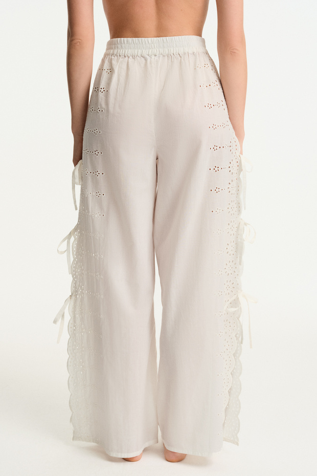 Beyaz Isaline Pantolon - 3