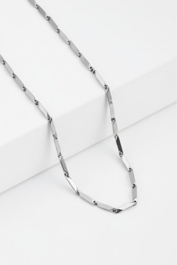 Cube Triangle Model Men's Steel Necklace